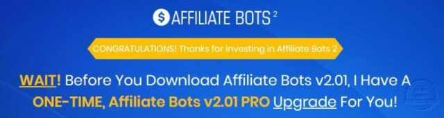 Affilaite Bots Congratulations Now Upgrade