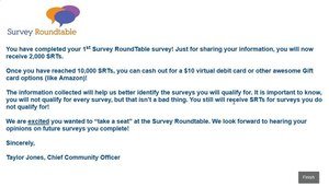 Survey RoundTable Survey Conpleted 