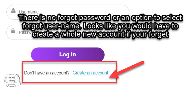 No Forgot Password